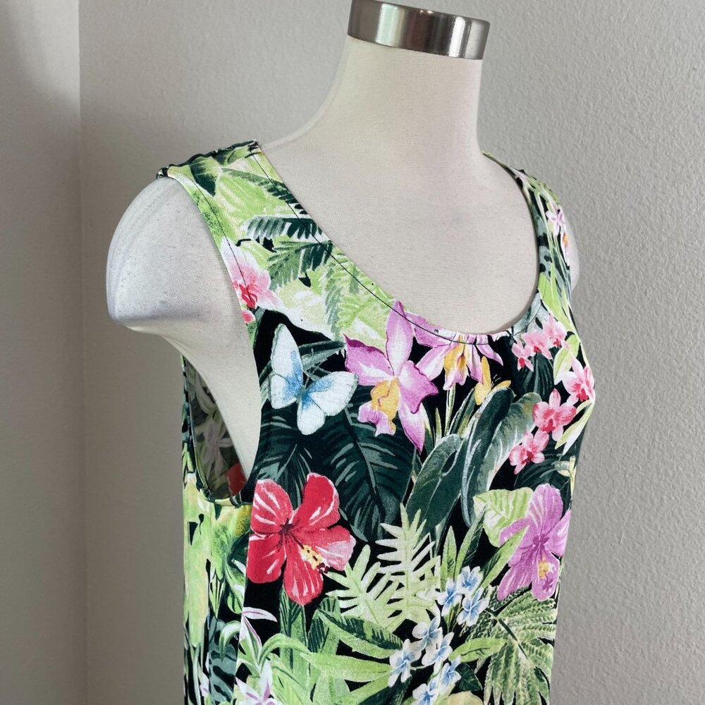 Tommy Bahama Womens Medium Floral Sleeveless Stretch Midi Dress‎ Vacation - Picture 2 of 8